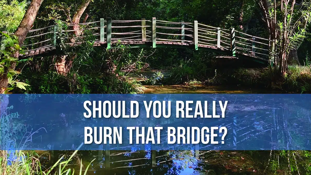 burningbridges, Should You Burn That Bridge?